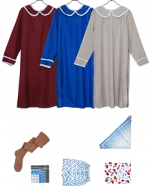 Комплект женской одежды (платье. нижнее белье, косынка, носовой платок)